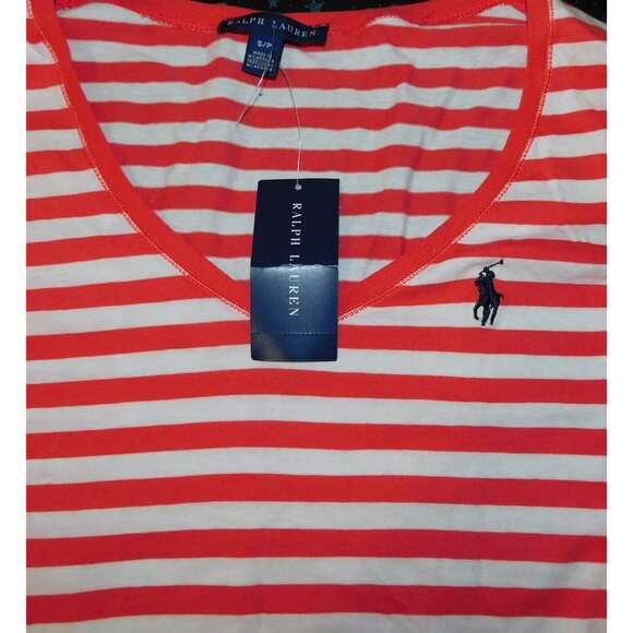 Ralph Lauren Red And White Striped Long Sleeve Shirt - Picture 2 of 6